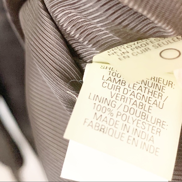 Elie Tahari Medium Chocolate Brown Lambs Leather Belted Jacket - Picture 6 of 7